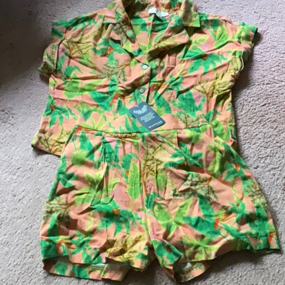 Tropical Print Women Shorts